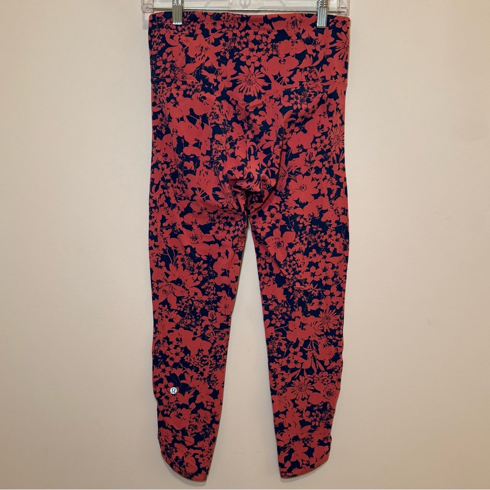 Lululemon All You Do Crop Efflorescent Dark Canyon Onyx Blue | size 8